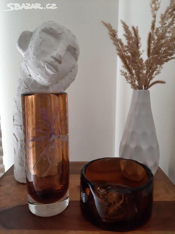 Váza z podjímaného hutního skla - Petr Hora