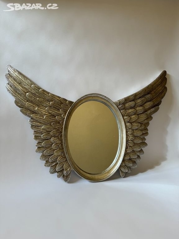 Zrcadlo křídla - stříbrný rám