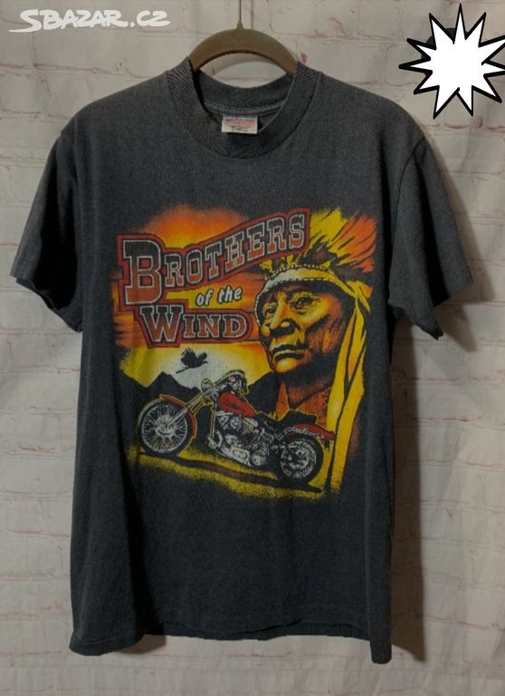 Vintage motorkářské triko s indiánem z USA