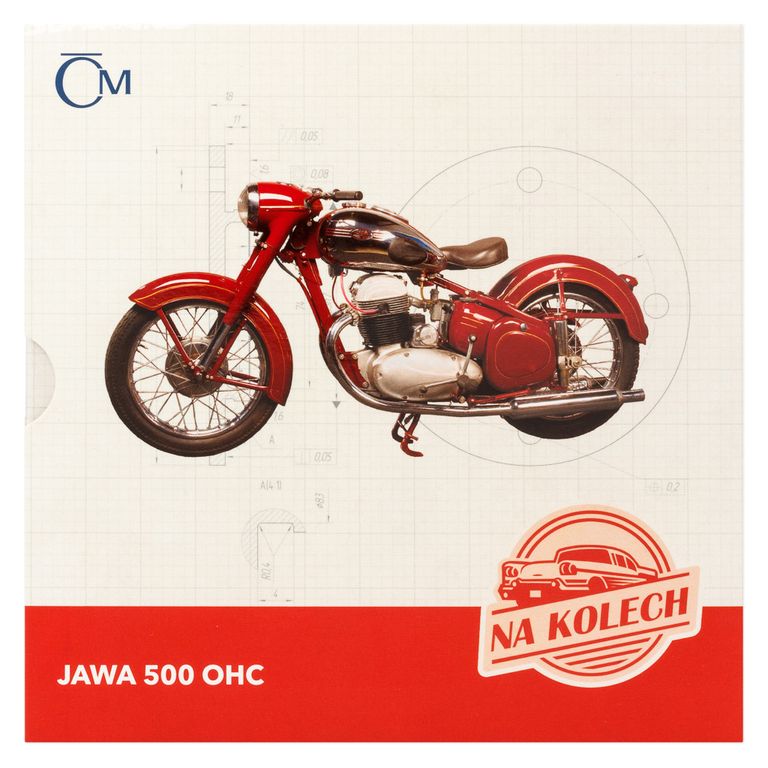 Stříbrná mince Na kolech - Motocykl JAWA 500 OHC