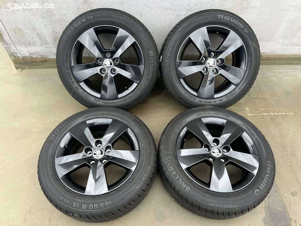 185/60R15 nová alu kola škoda rapid fabia III 6x15