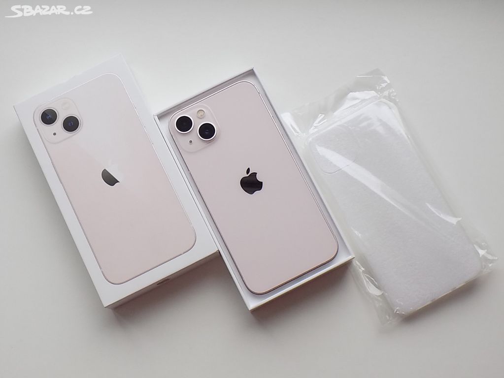 APPLE iPhone 13 128GB Pink - ZÁRUKA - 100% BATERIE