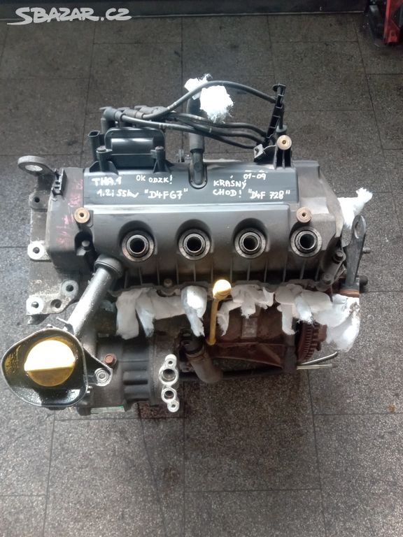 Motor Renault THALIA I 1.2i 16V 55kW kód D4F 728