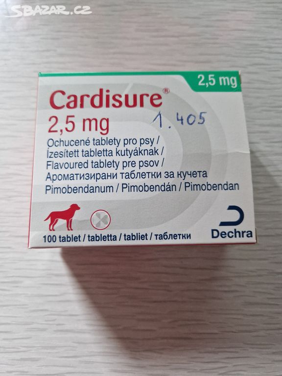 prodám 45ks ochucených tablet CARDISURE 2,5 mg