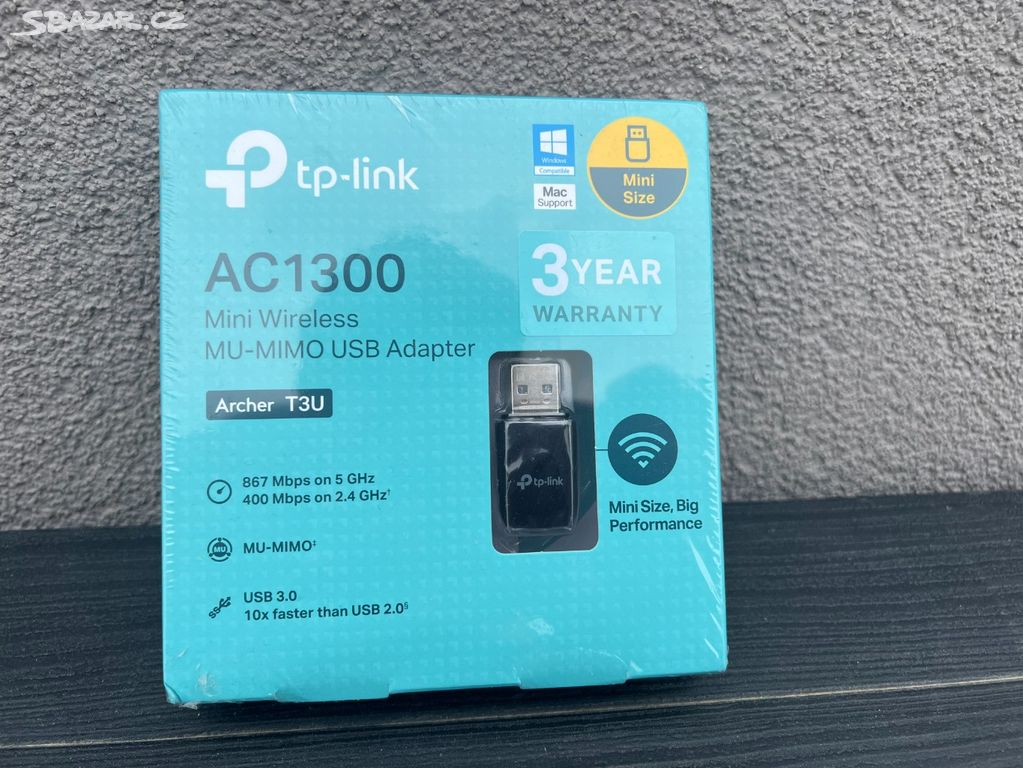 Externí síťová karta TP-Link AC1300, nová