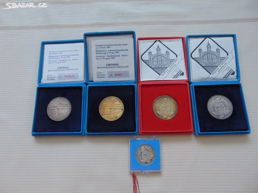 Stříbrné medaile - VŠEOBECNÁ ČS. VÝSTAVA V PRAZE