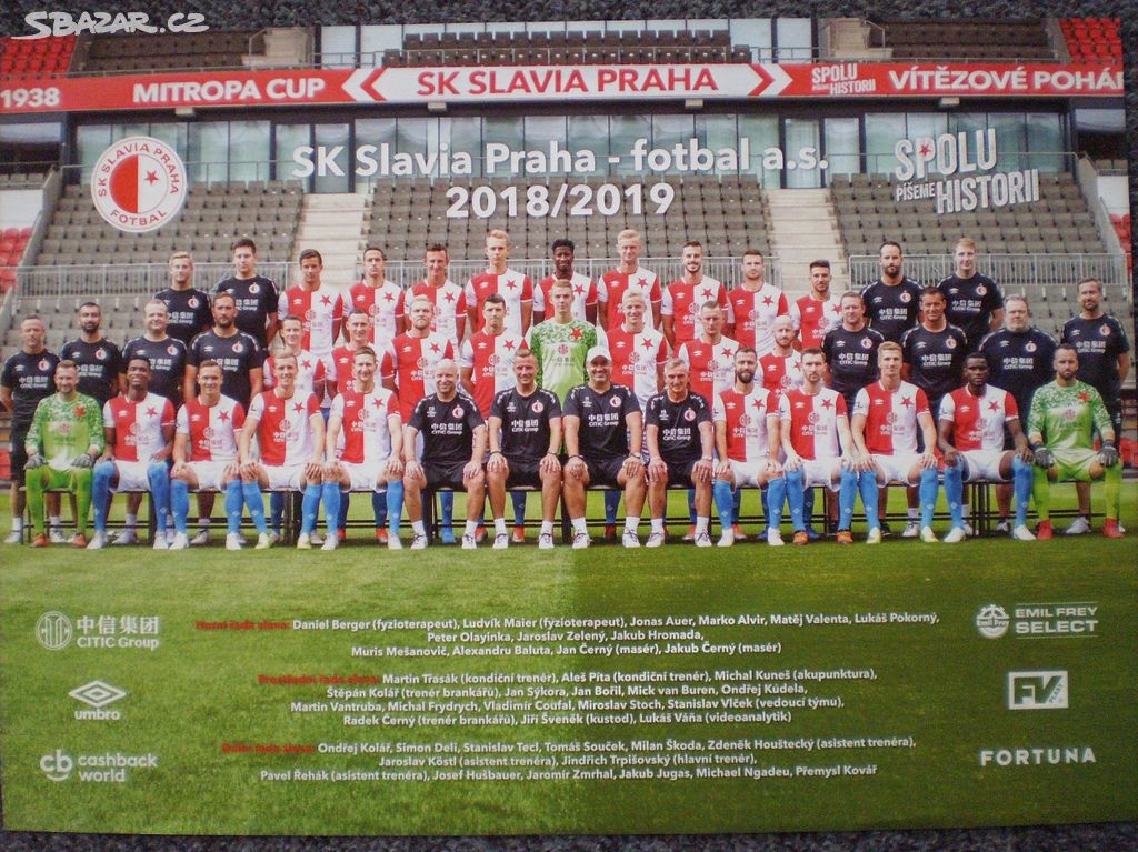 OFICIÁLNÍ PLAKÁT SK SLAVIA PRAHA FOTBAL 2018/2019