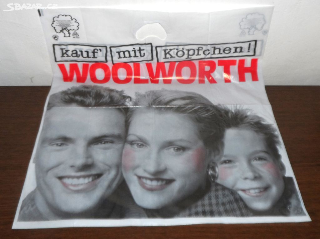 Originál reklamní igelitová TAŠKA, zn. Woolworth