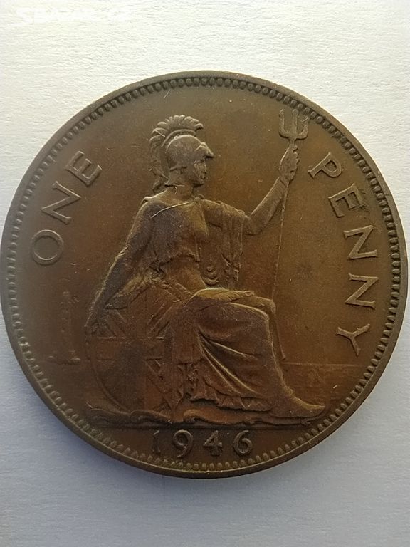 Mince Velká Británie One Penny - 1 Penny 1946