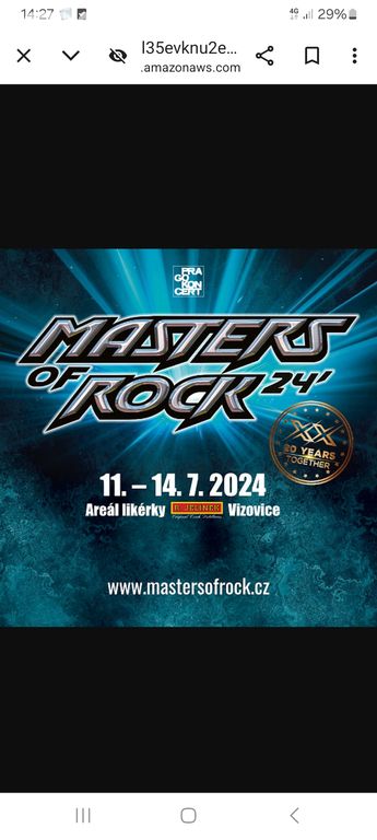 Prodám 5x lupeny na Masters of rock 24