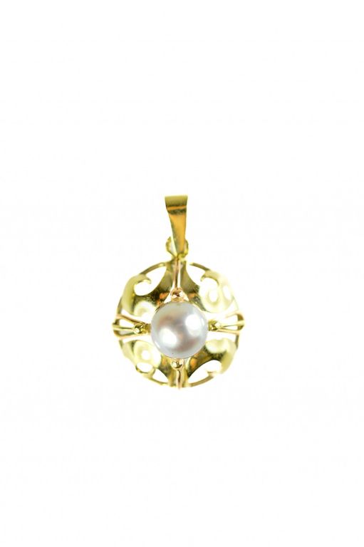 Zlatý přívěsek s perlou (17746)