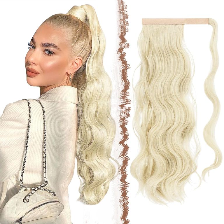 Příčesek pro dámy, světlá blond 60 cm