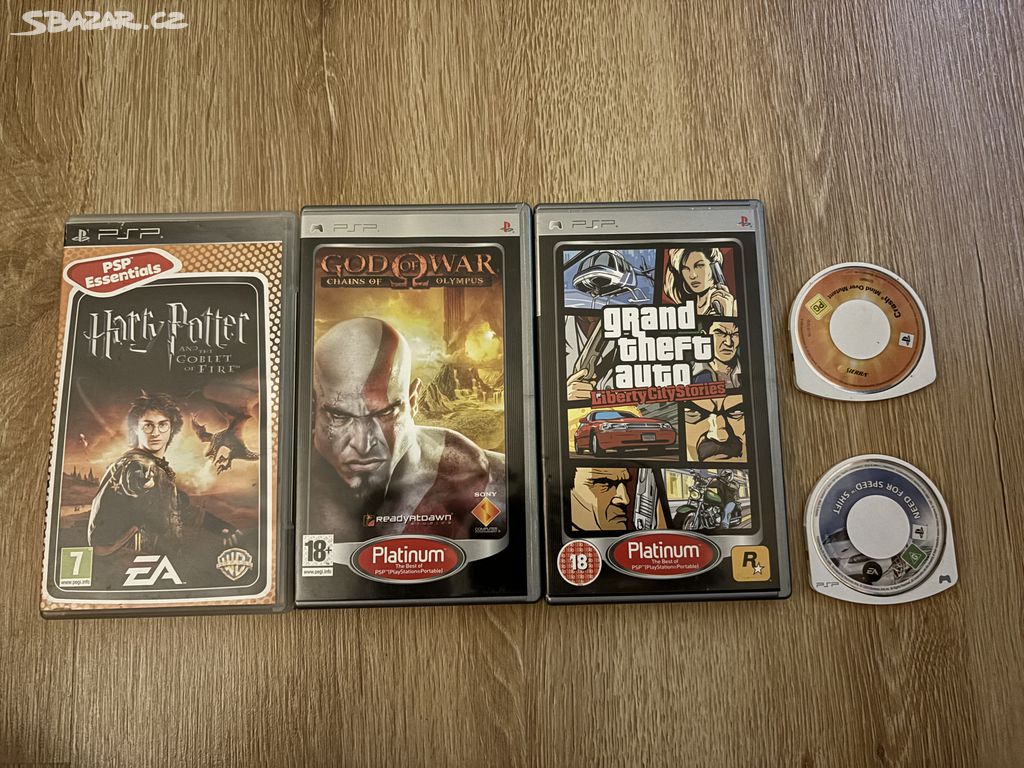 Hry na PSP - NFS, God of war, GTA, Harry Potter