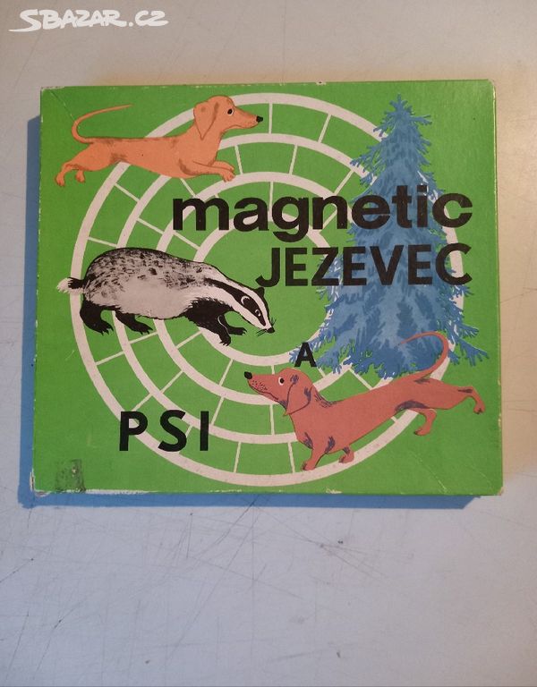 Retro stolní hra MAGNETIC JEZEVEC A PSI