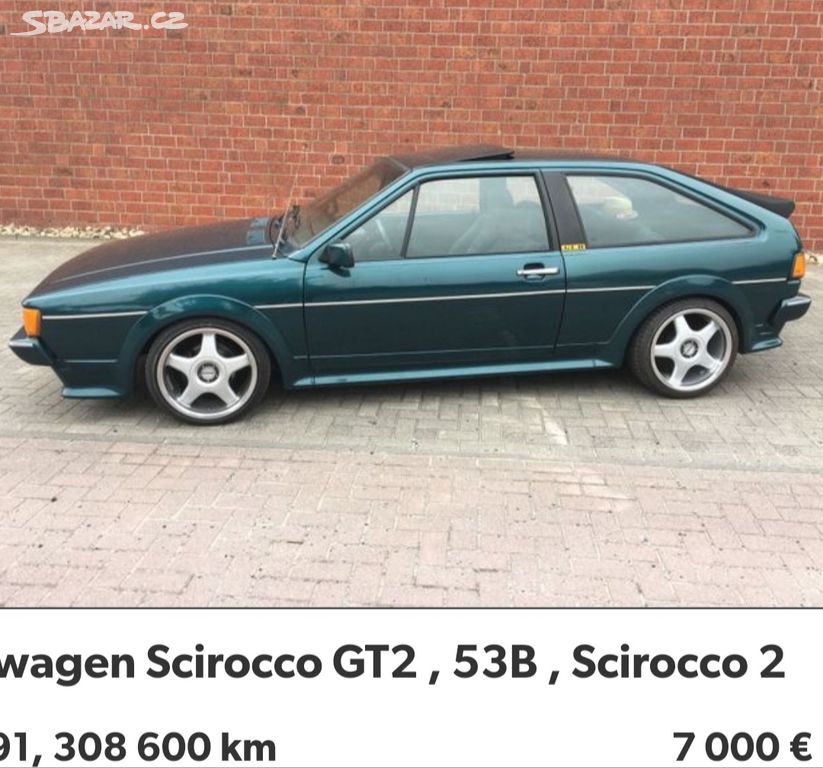 VW Scirocco gt2 1991 N. díly na tohoto veteránka