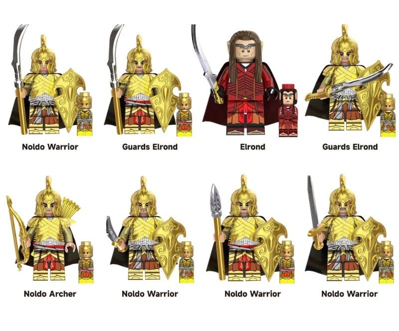 8 Elrond zlatý Elf s LEGO kompatibilní Pán prstenů