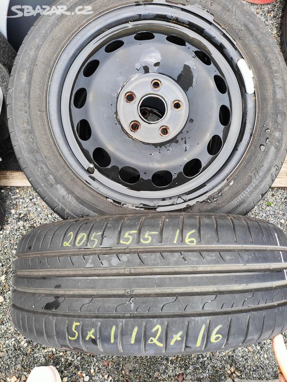 Pneu 205/55/16 Goodyear + disky 5x112 ET50