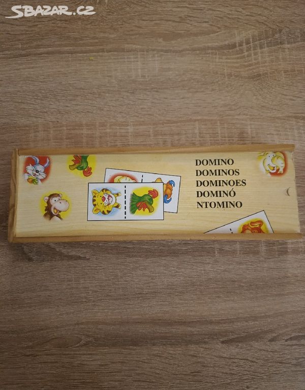 Dřevěné domino se zvířátky