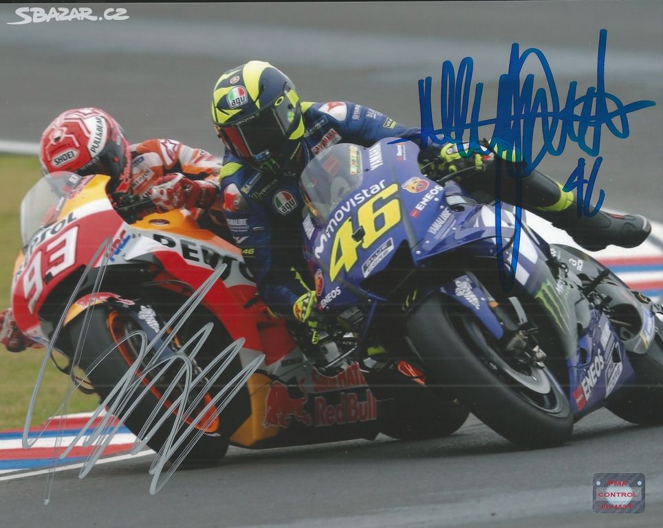 Valentino Rossi a Marc Márquez, COA + hologram