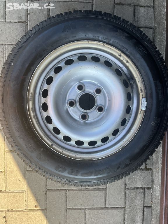 1x plechový disky VW 5x120 R16, pneu 90%