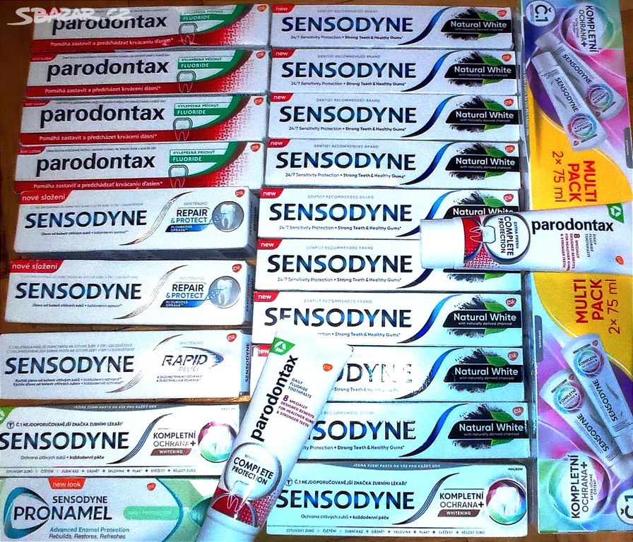 Zubní pasty Sensodyne a Paradontax / Nové!