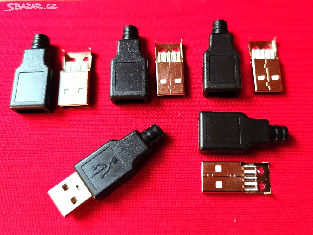 Konektory USB-A 2.0 - 5 ks