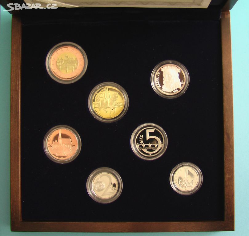 Sada oběžných mincí 2015 - proof (dřevo)