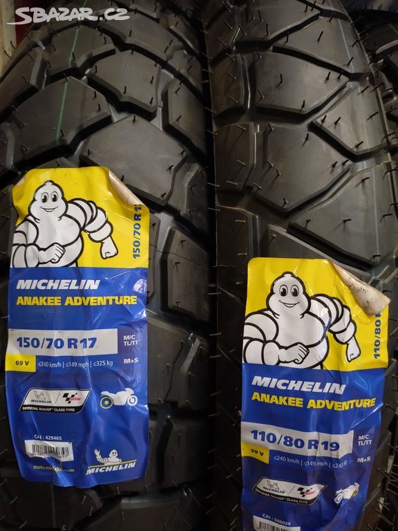 Moto pneu Michelin Adventure 150/70-17 a 110/80-19