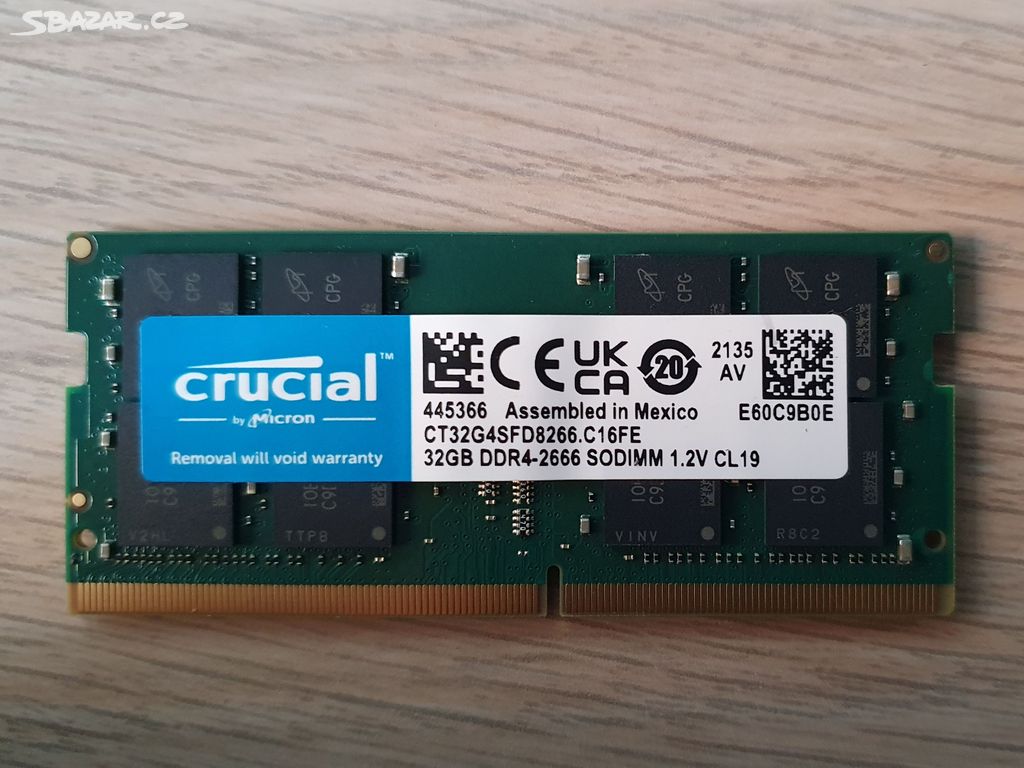 32GB Paměťový modul SO-DIMM DD4-2666