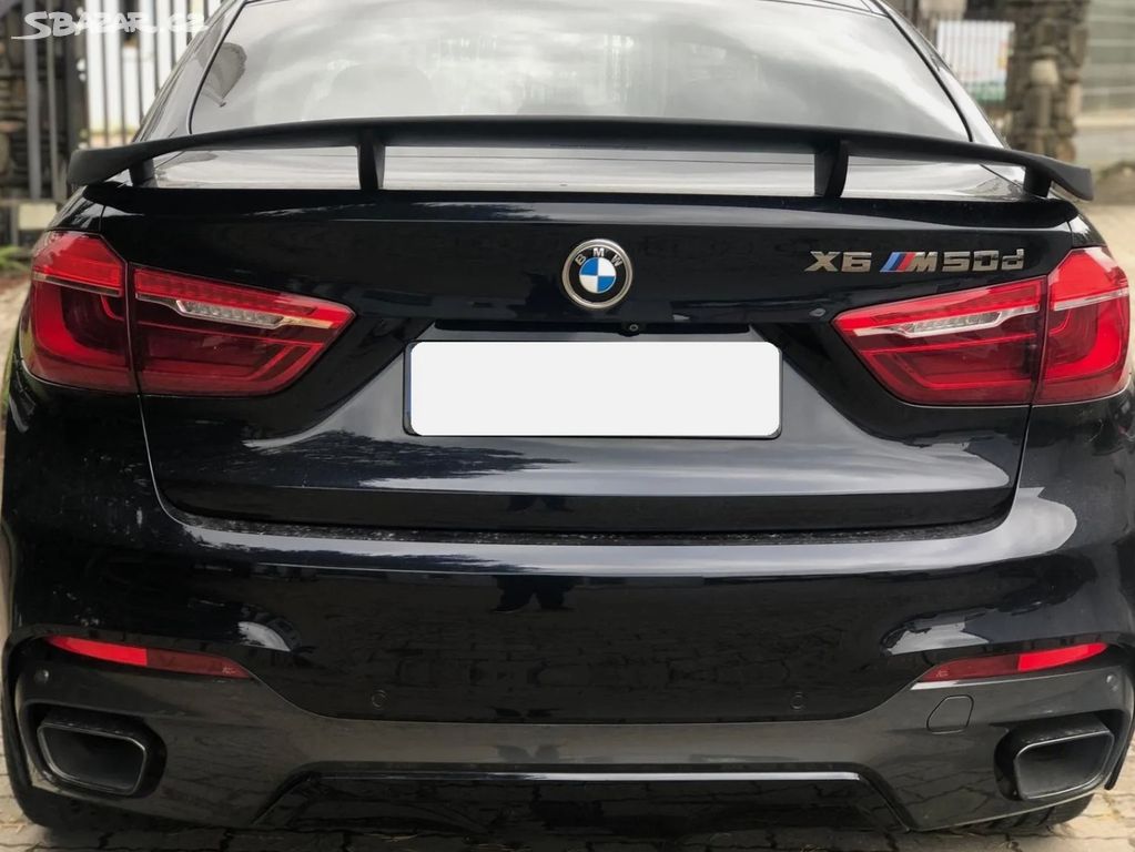 bmw x6 f16 spoiler kridlo sport tuning lista