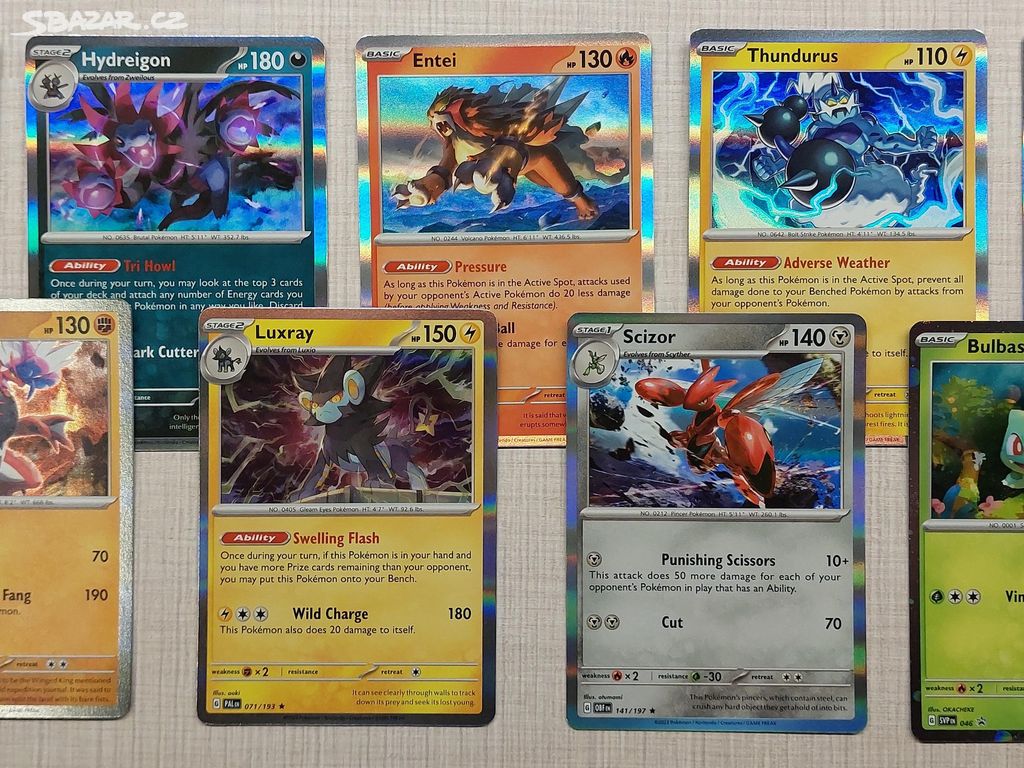 Pokémon karty standard / reverse / holo ORIGINÁL