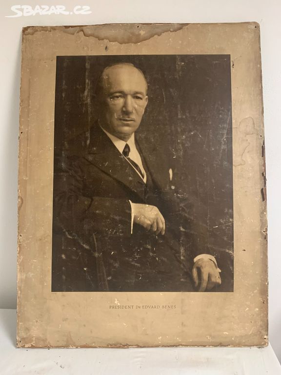 president Eduard Beneš foto 47x62cm