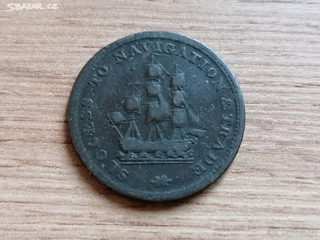 Kanada 1/2 Penny 1815 mince kolonie Nové Skotsko