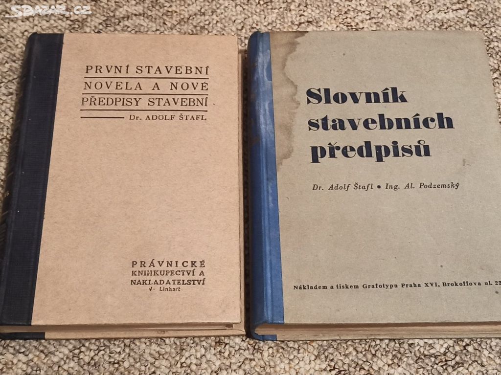 STAVEBNÍ NOVELA + SLOVNÍK PŘEDPISŮ - ŠTAFL - 1943