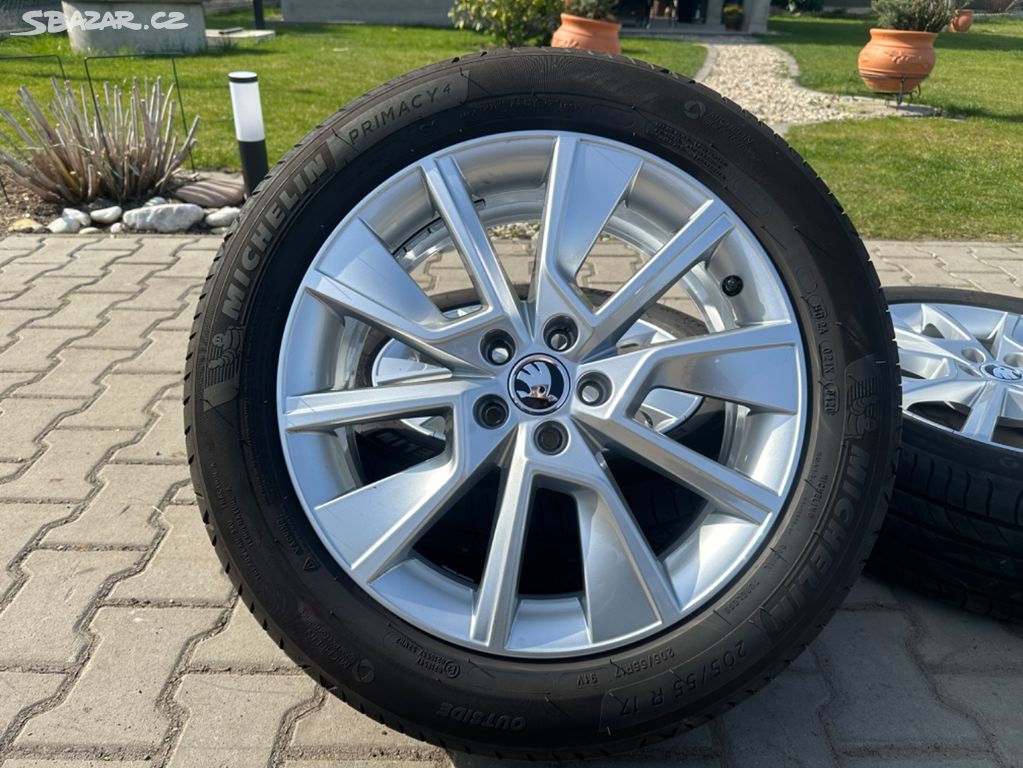 4x al kola 5x100 "17" + pneu letní 205/55 R17