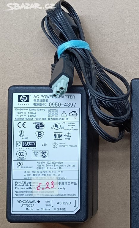 č.23 AC Adapter 0950-4397 32V,500mA-15V,530mA