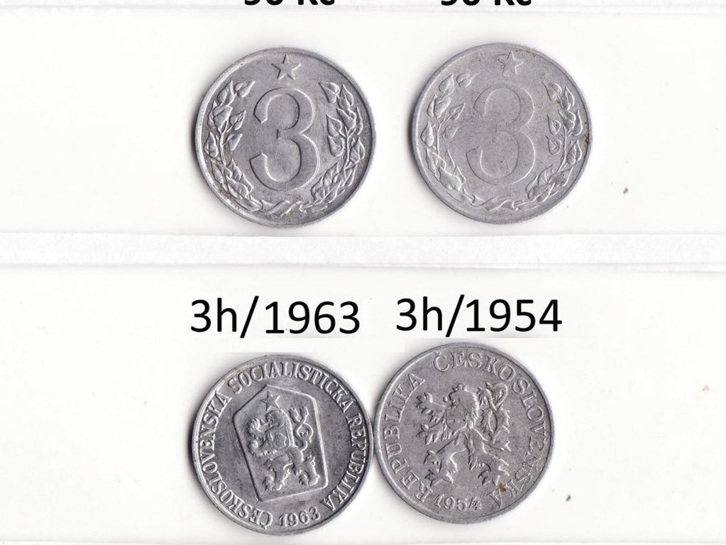 MINCE- HALÉŘ 1, 2, 3, 5, 10, 20, 50, - 1953 - 1990