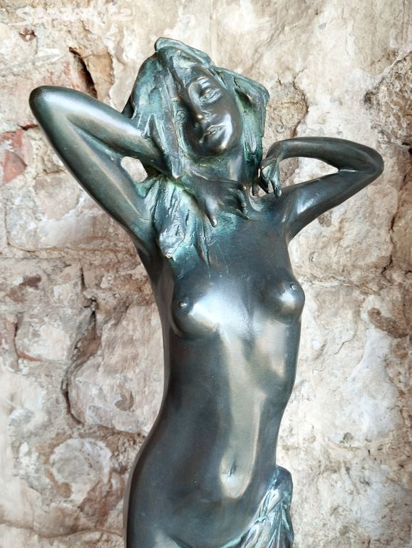 Bronzová socha, akt, 68 cm, Rottenecker, Penelope