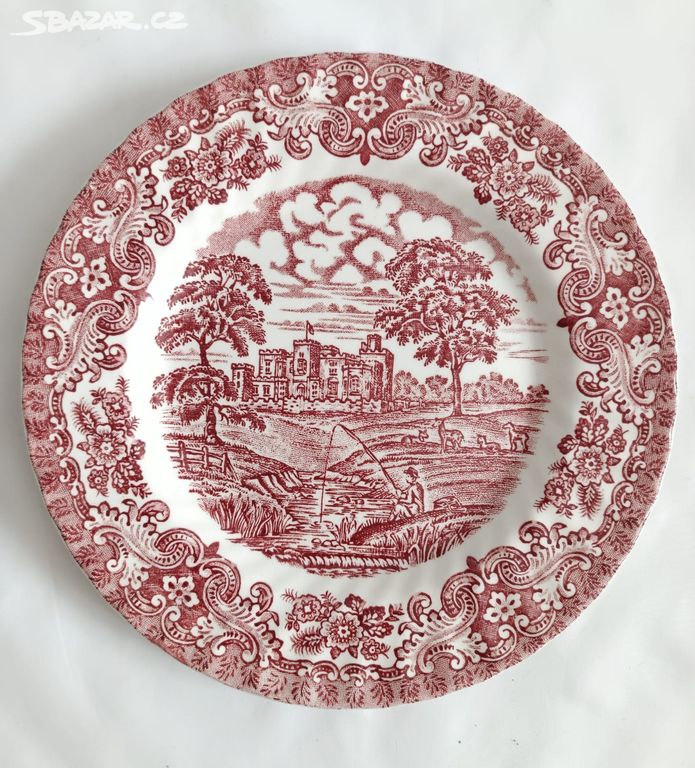 Anglický porcelánový talíř
