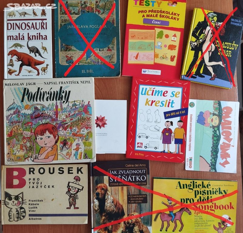 Různé dětské knihy a encyklopedie, od r. 1967