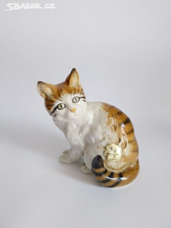 Porcelánová figura - kočka - Hutschenreuther