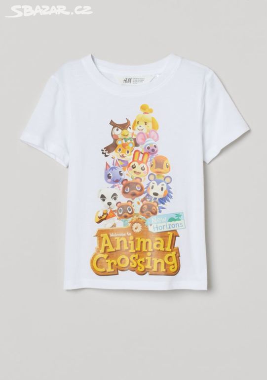 Animal Crossing H&M nové bílé tričko Nintendo 110