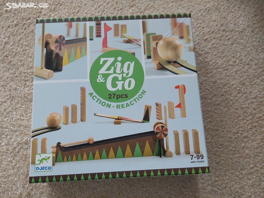 Zig & Go dřevěná dominová dráha 27 dílků