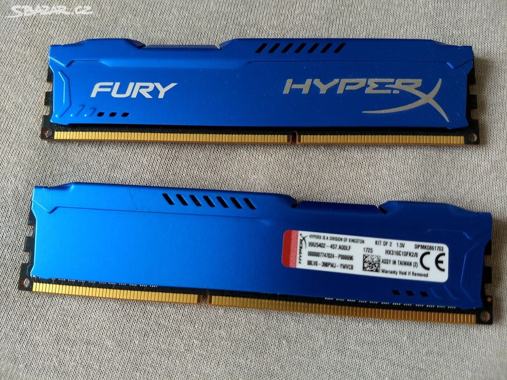 RAM 8GB (2x4GB kit) DDR 3 Kingston Hyper X Fury