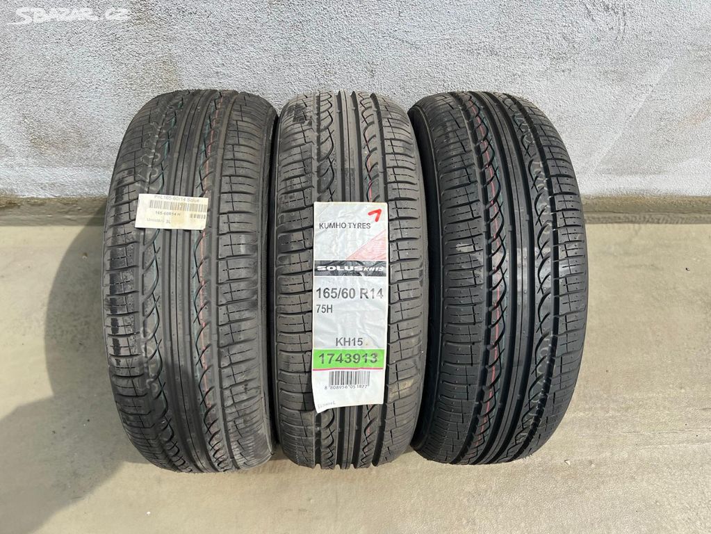 165/60R14 KUMHO SOLUS KH15 letní pneu 3 kusy