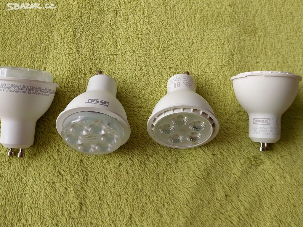 4x Bodová LED žárovka GU10 stmívatelná 6W