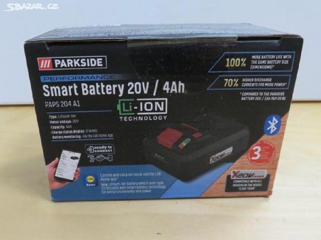 Baterie Parkside Performance 20V 4 Ah - nová