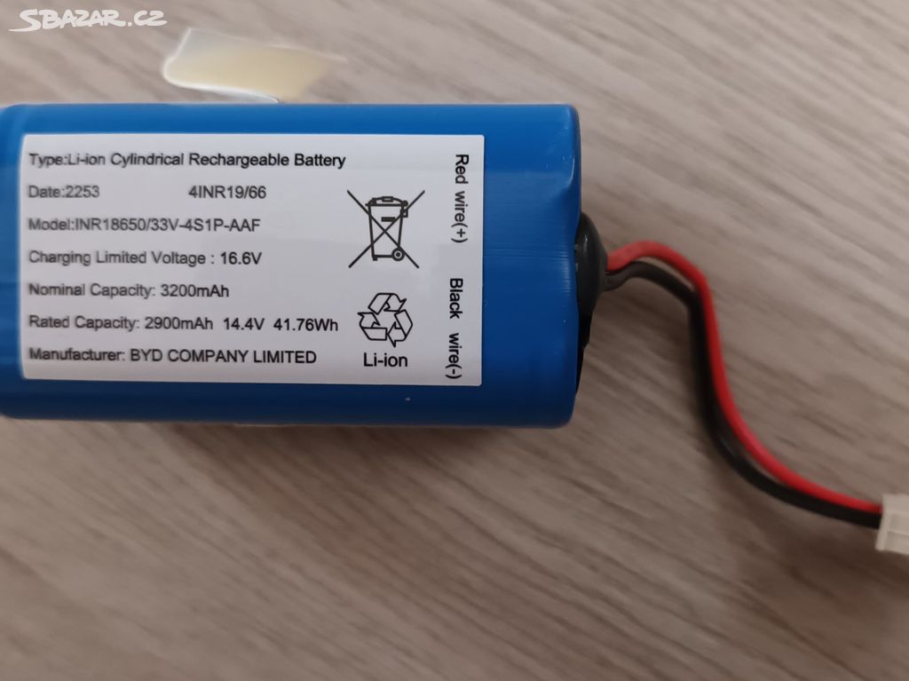 Baterie Li-ion INR18650/33V- pro robotický vysavač