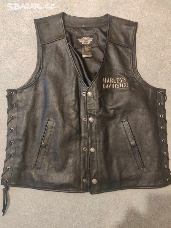 Kožená vesta Harley-Davidson-nová-pánská