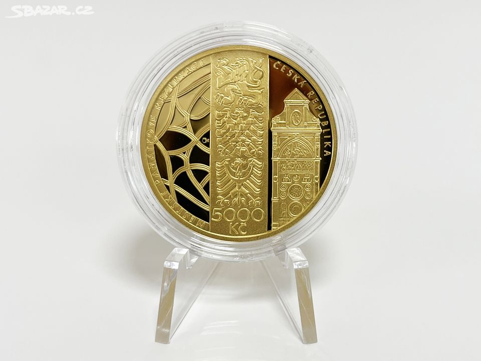 Zlatá mince ČNB 5 000 Kč - Město Olomouc (PROOF)